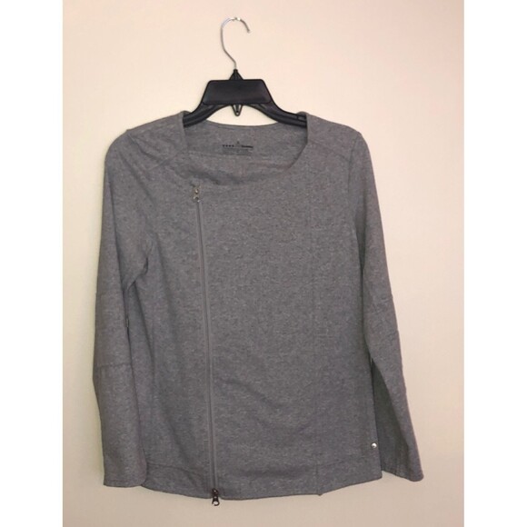 NEON BUDDHA HEATHER GRAY FULL OFF CENTER ZIP SWEATSHIRT Size extra small - Picture 5 of 9